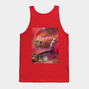 Beautiful House on Mars in the Galaxy Tank Top